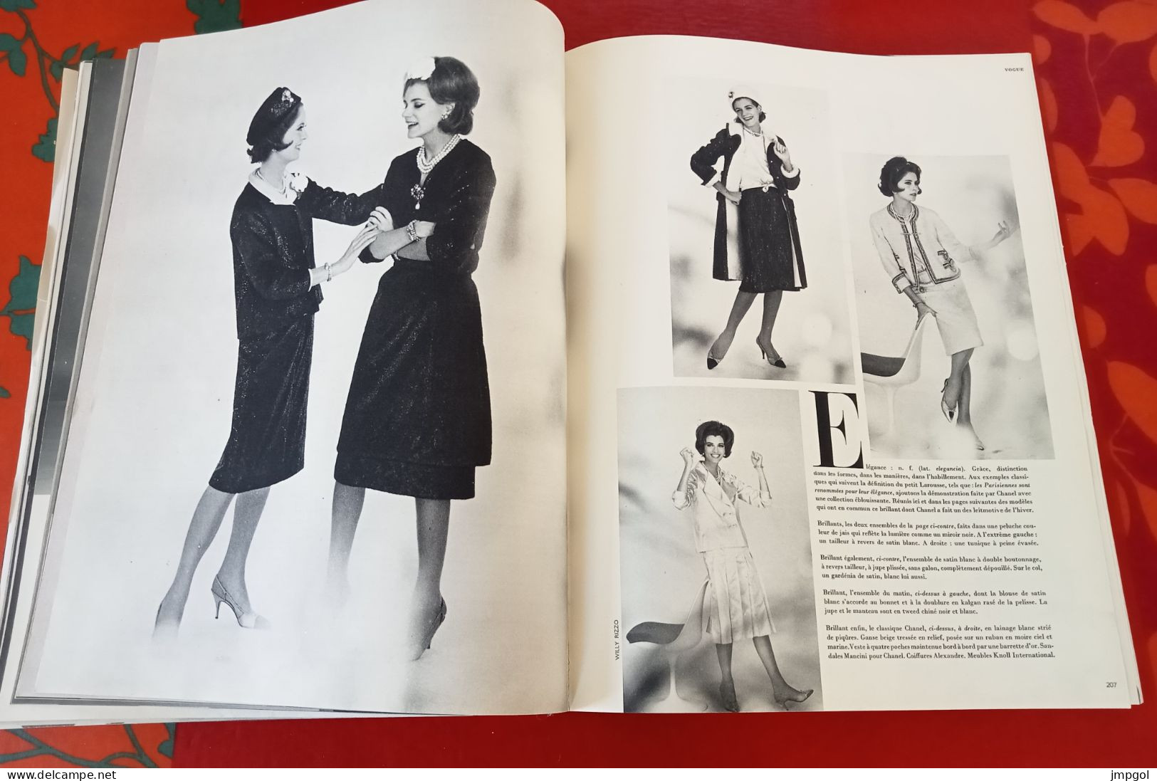 Vogue Sept 1961 Collections d'Hiver Paris 1962 Dior Balmain Chanel Heim Patou De Rauch Saint Laurent