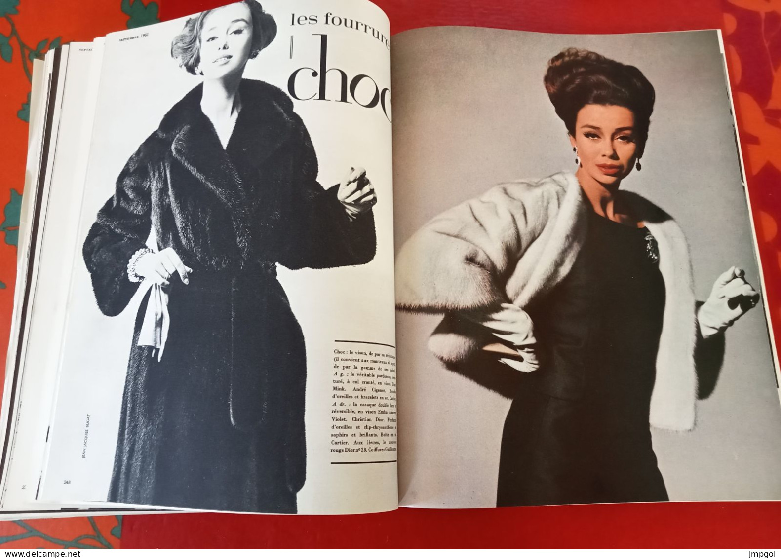 Vogue Sept 1961 Collections d'Hiver Paris 1962 Dior Balmain Chanel Heim Patou De Rauch Saint Laurent