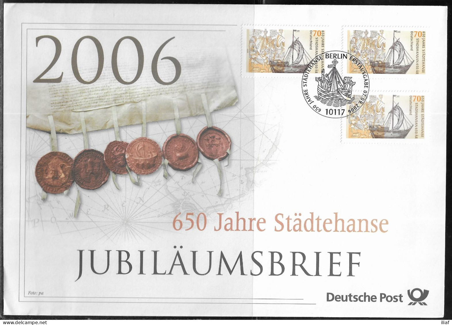 Germany. FDC Mi. 2258.  650th Anniversary Of Hanseatic League. Joint-Issue With Sweden. FDC Cancellation On Big Envelope - 2001-2010