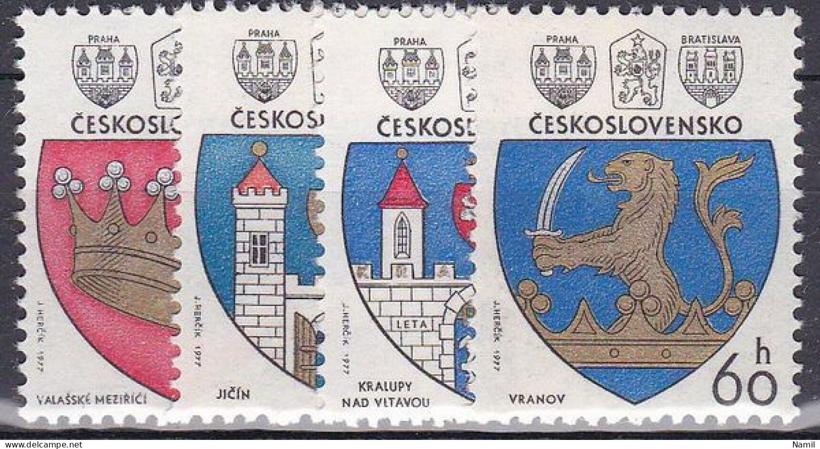 ** Tchécoslovaquie 1977 Mi 2360-3 (Yv 2196-9), (MNH)** - Unused Stamps