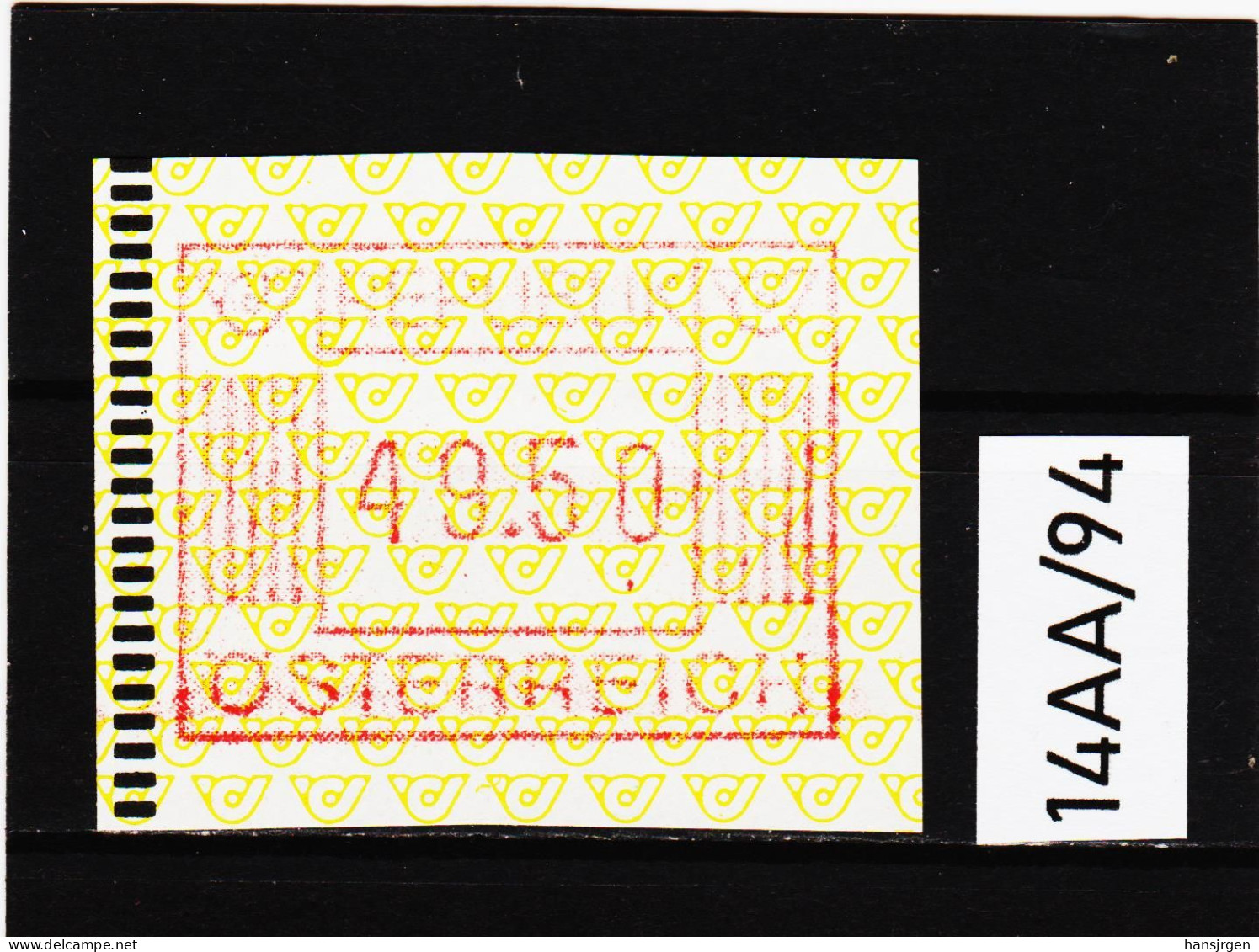 14AA/94  ÖSTERREICH 1983 AUTOMATENMARKEN 1. AUSGABE  49,50 SCHILLING   ** Postfrisch - Timbres De Distributeurs [ATM]