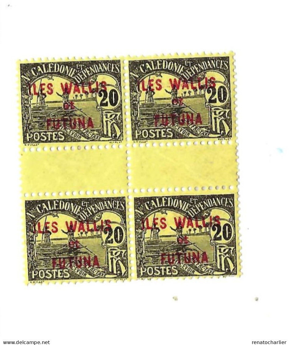 Taxe,MH,Neuf Avec Charnière.Bloc De 4.Interpanneaux. - Timbres-taxe