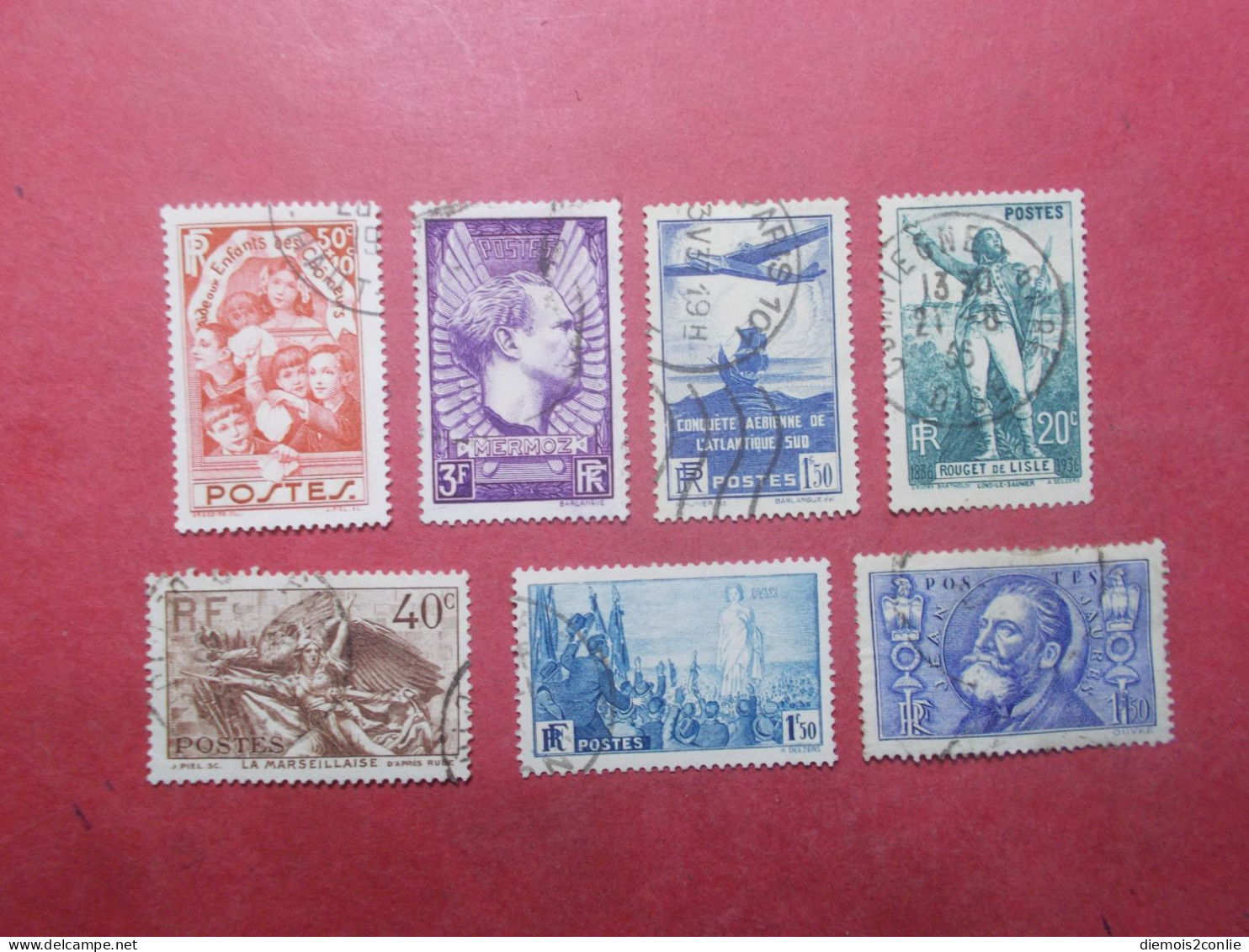 Lot 7 Timbres FRANCE Divers Vrac - Envoi Gratuit (B289) - Gebruikt