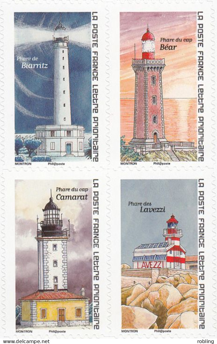 France 2019, Lighthouses, Of France Light. Bklt. 7375-88 MNH - Leuchttürme