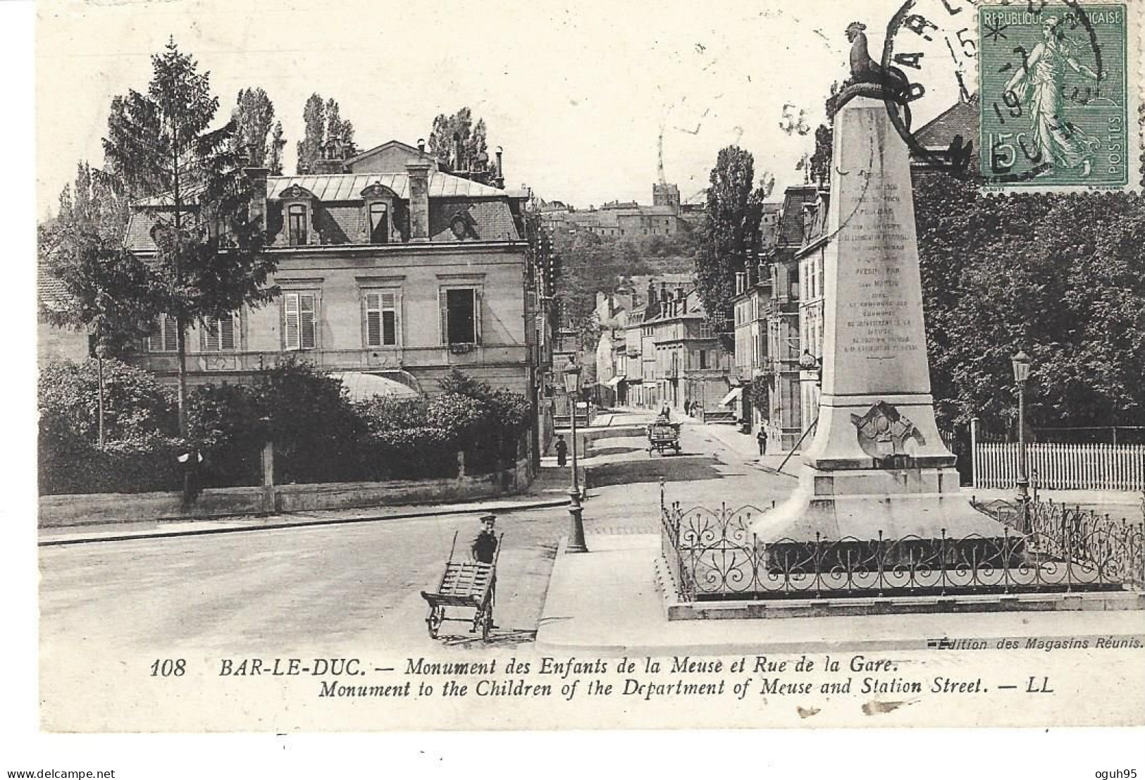 55 - BAR LE DUC - Monument Des Enfants De La Meuse Et Rue De La Gare - Bar Le Duc