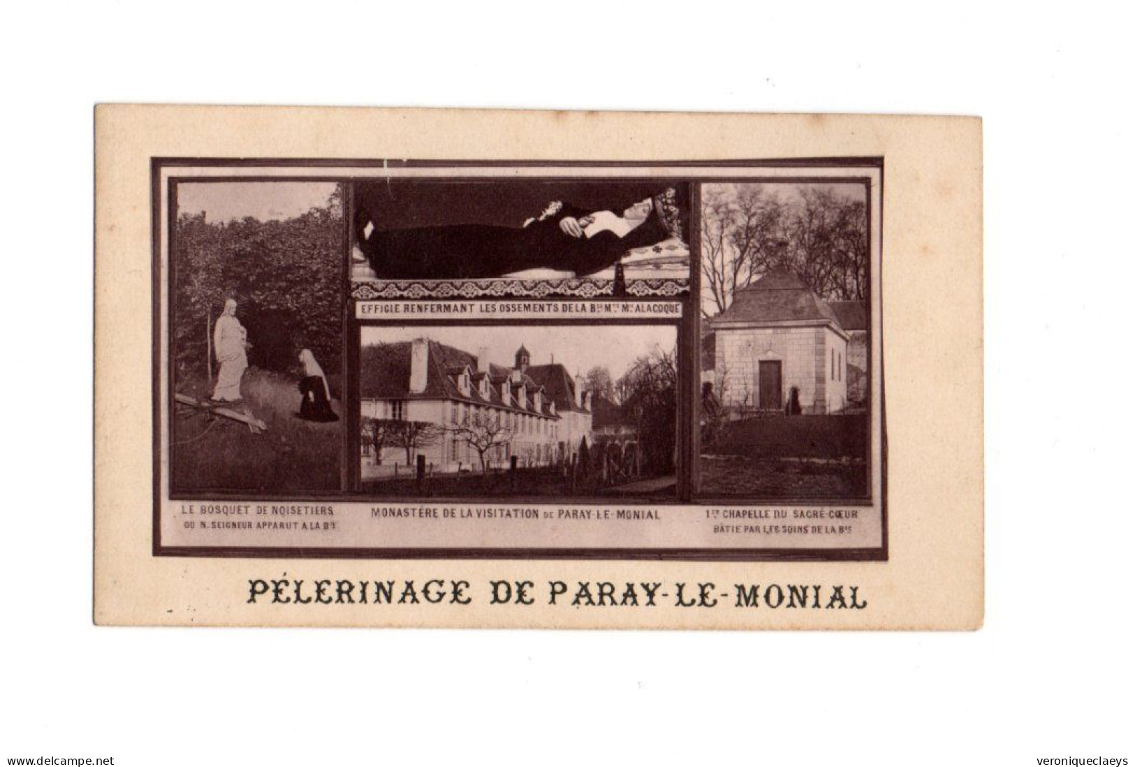 Pèlerinage De Paray-le-Monial Effigie Renfermant Les Ossements De La Bien Heureuse Marie Alacoque C1/7 - Santini