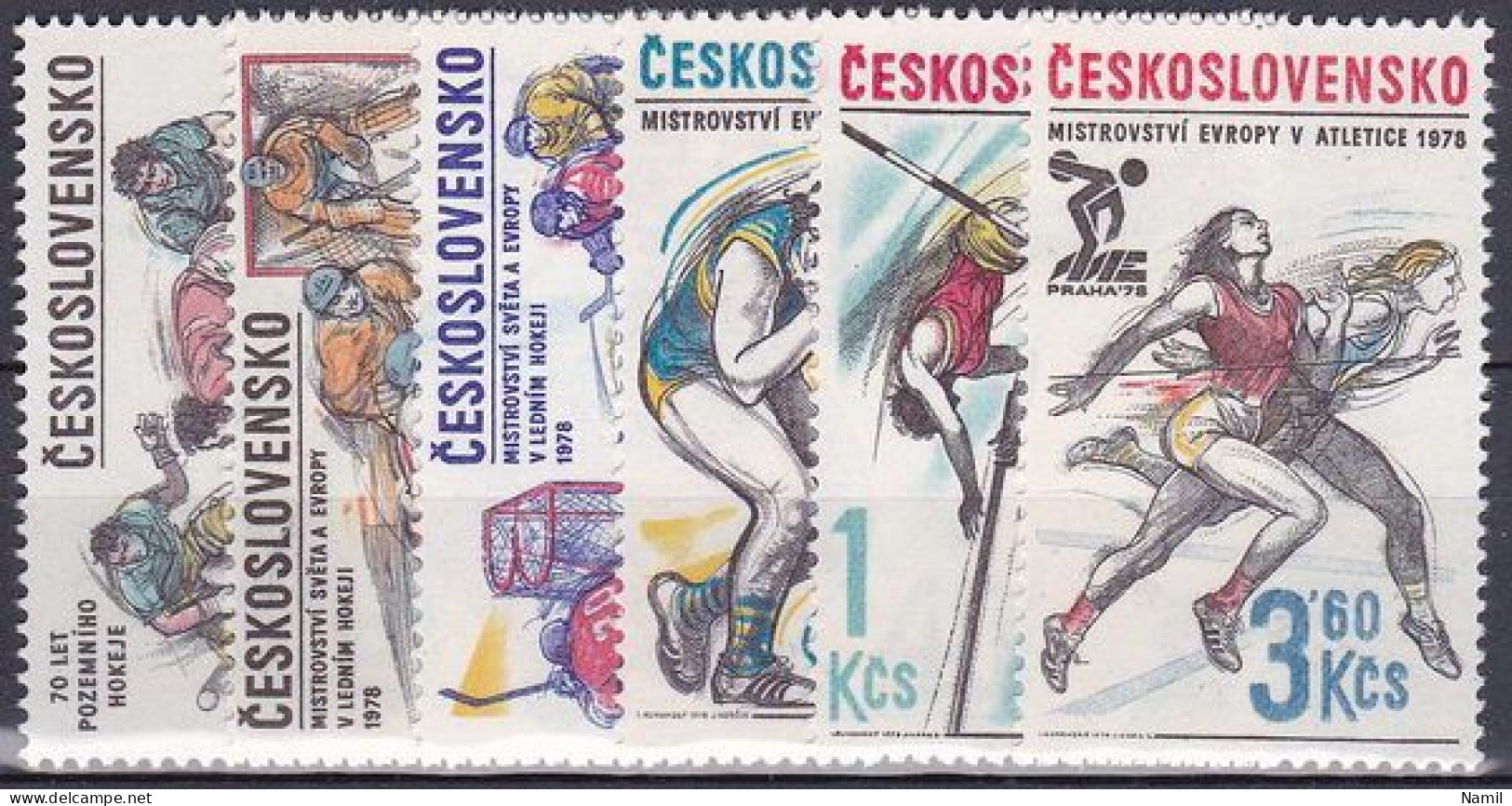 ** Tchécoslovaquie 1978 Mi 2434-9 (Yv 2266-71), (MNH)** - Unused Stamps