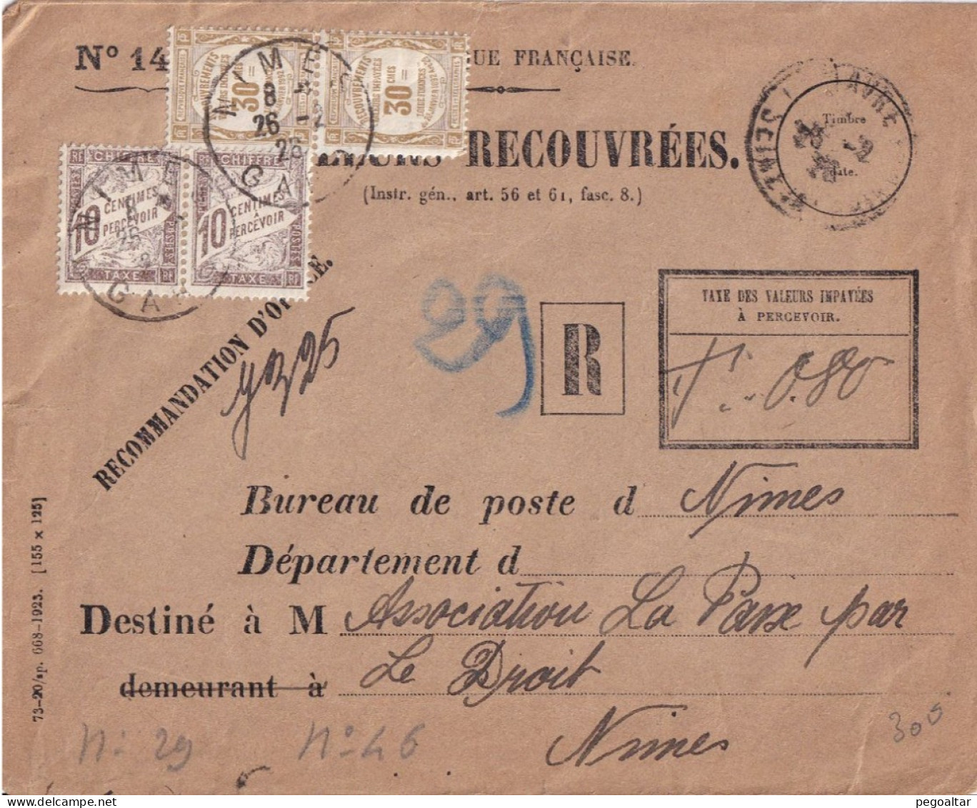 AFrt MIXTE 1926 - 1859-1959 Covers & Documents