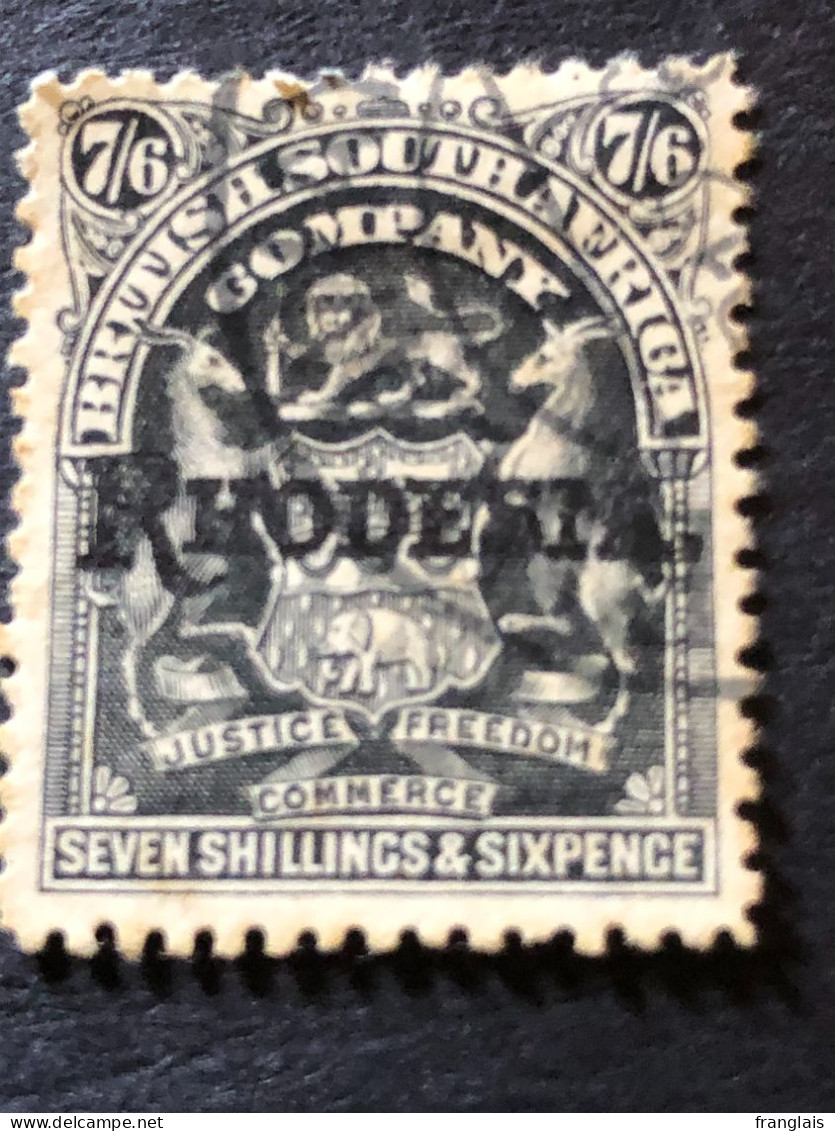 RHODESIA SG 111  7s6d Black  CV £40 - Southern Rhodesia (...-1964)