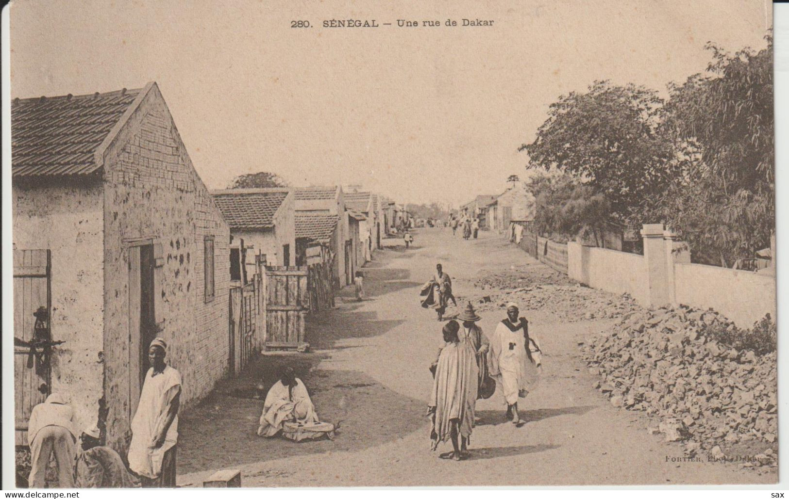 2413-210b Av 1905 N°280 Sénégal Dakar Une Rue   Fortier Photo Dakar  Retrait Le 1304 - Senegal