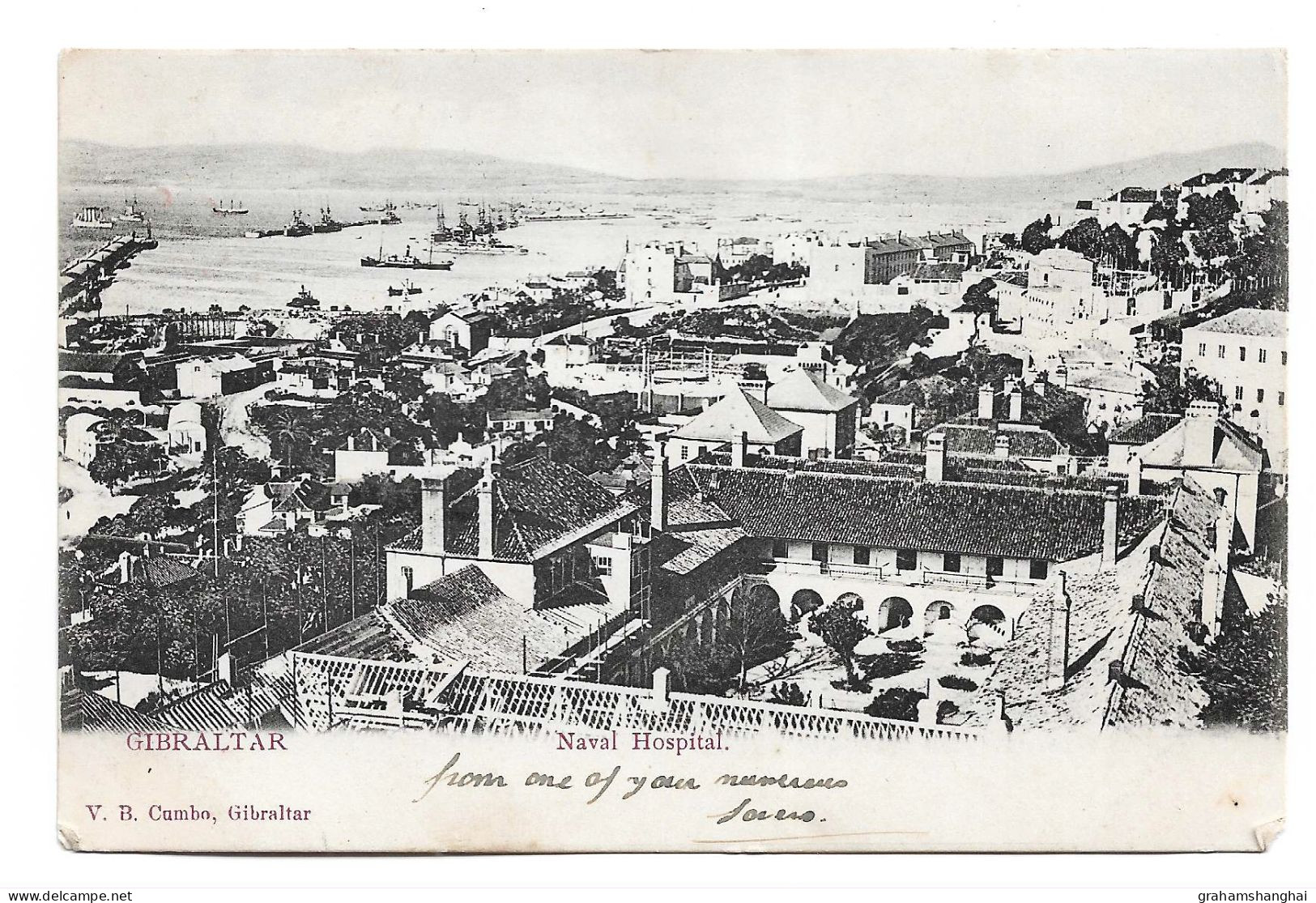 Postcard Gibraltar Naval Hospital Military Royal Navy Medical Unposted - Gibraltar