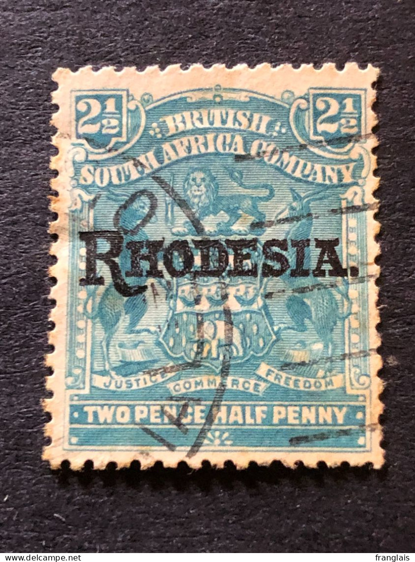 RHODESIA SG 111  2 1/2d Blue  FU - Zuid-Rhodesië (...-1964)