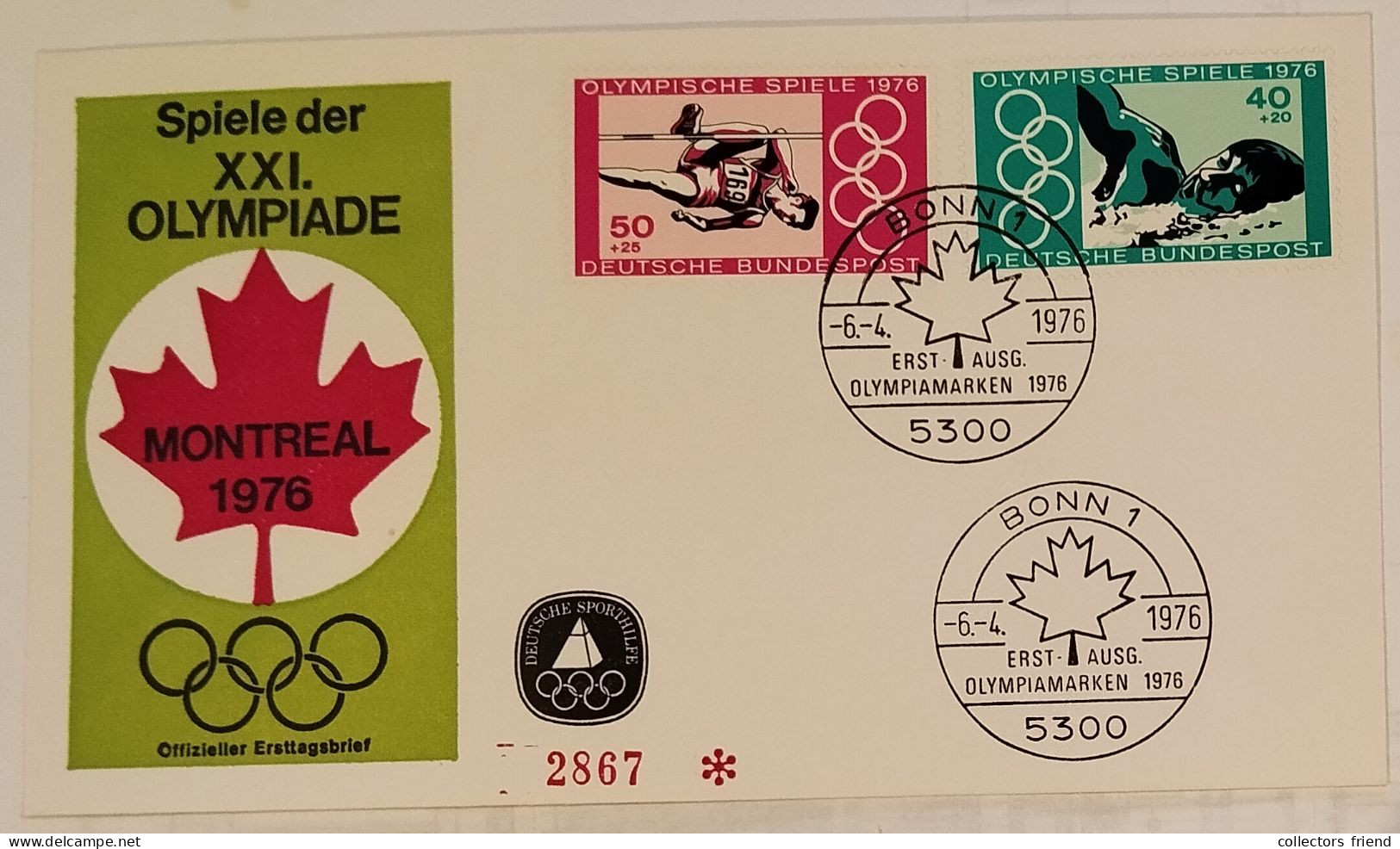 Germany BRD - Olympia Olimpiques Olympic Games - Montreal '76 - Schmuck-FDC - ESSt BONN 6.4.1976 - Ete 1976: Montréal