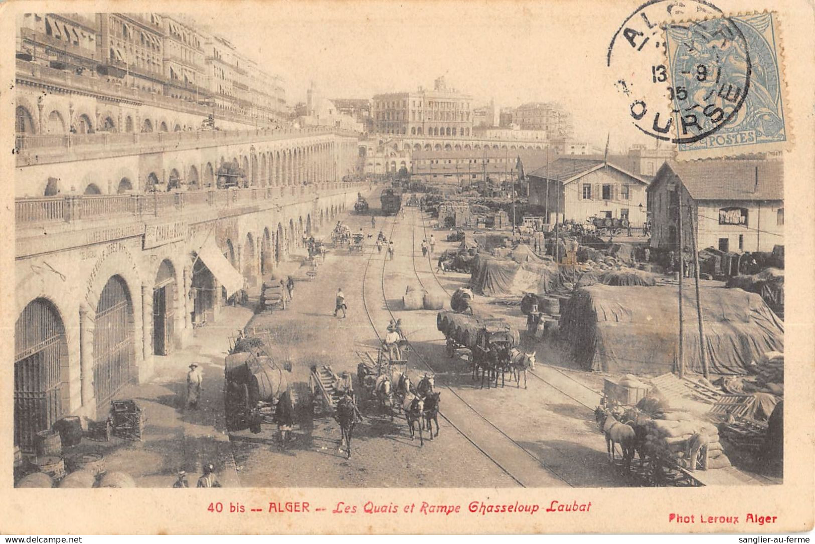 CPA ALGERIE / ALGER / LES QUAIS ET RAMPE CHASSELOUP LAUBAT / Cliché Rare - Algerien