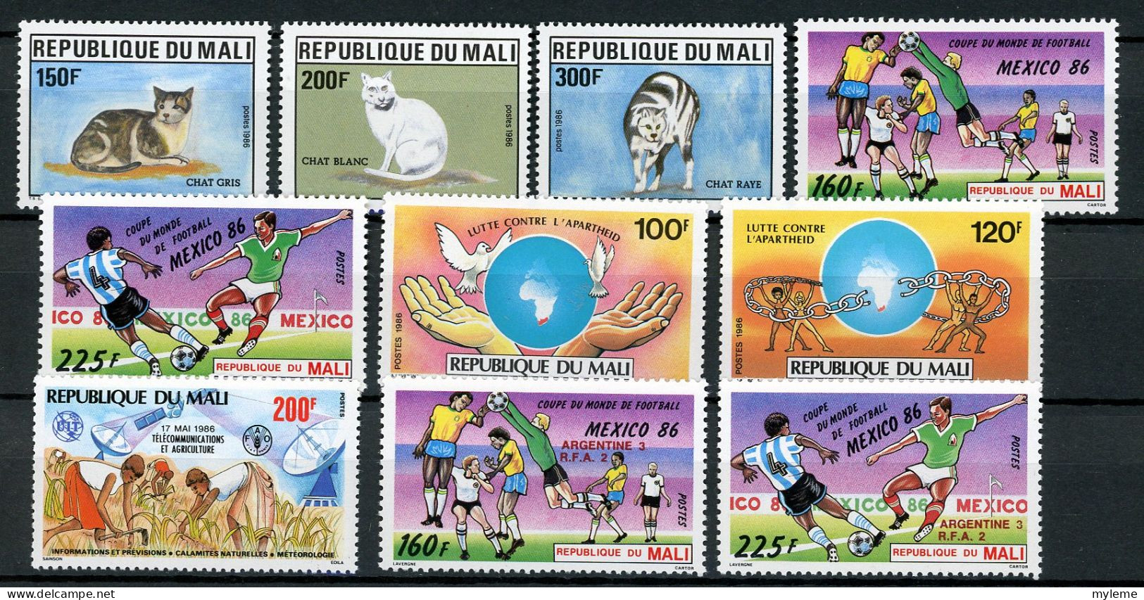 BC-5 Mali N° 527 à 534 + 536 + 537 **. A Saisir !! - Mali (1959-...)