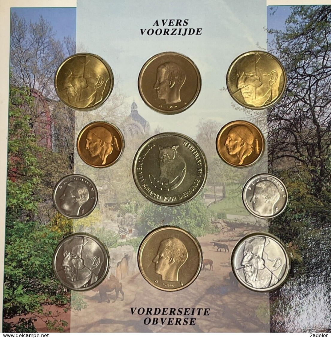 Coffret Du Royaume De Belgique, Fleurs De Coins 1993, Zoo Antwerpen 1843 - 1993 - Collezioni