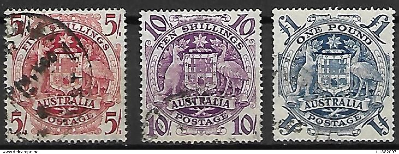 AUSTRALIE   -  1949  .   Série 3  Val. Oblitérés . - Used Stamps