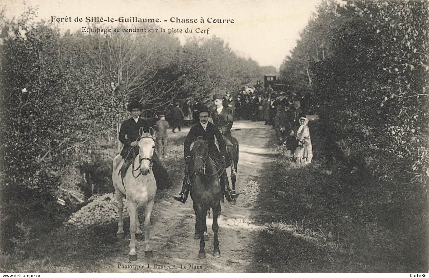 Sillé Le Guillaume * équipage Se Rendant Sur La Piste Du Cerf * Vénerie Chasse à Courre - Sille Le Guillaume