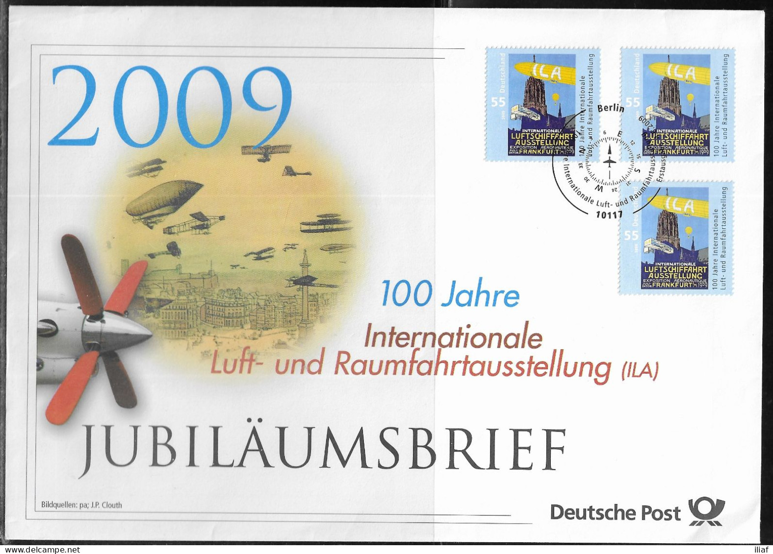 Germany. FDC Mi. 2740.   100 Years International Aerospace Exhibition Frankfurt/Main.  FDC Cancellation On Big Envelope - 2001-2010