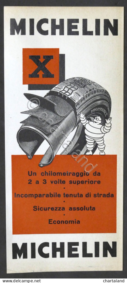 Brochure Pubblicità Pneumatici - Michelin X - Advertising