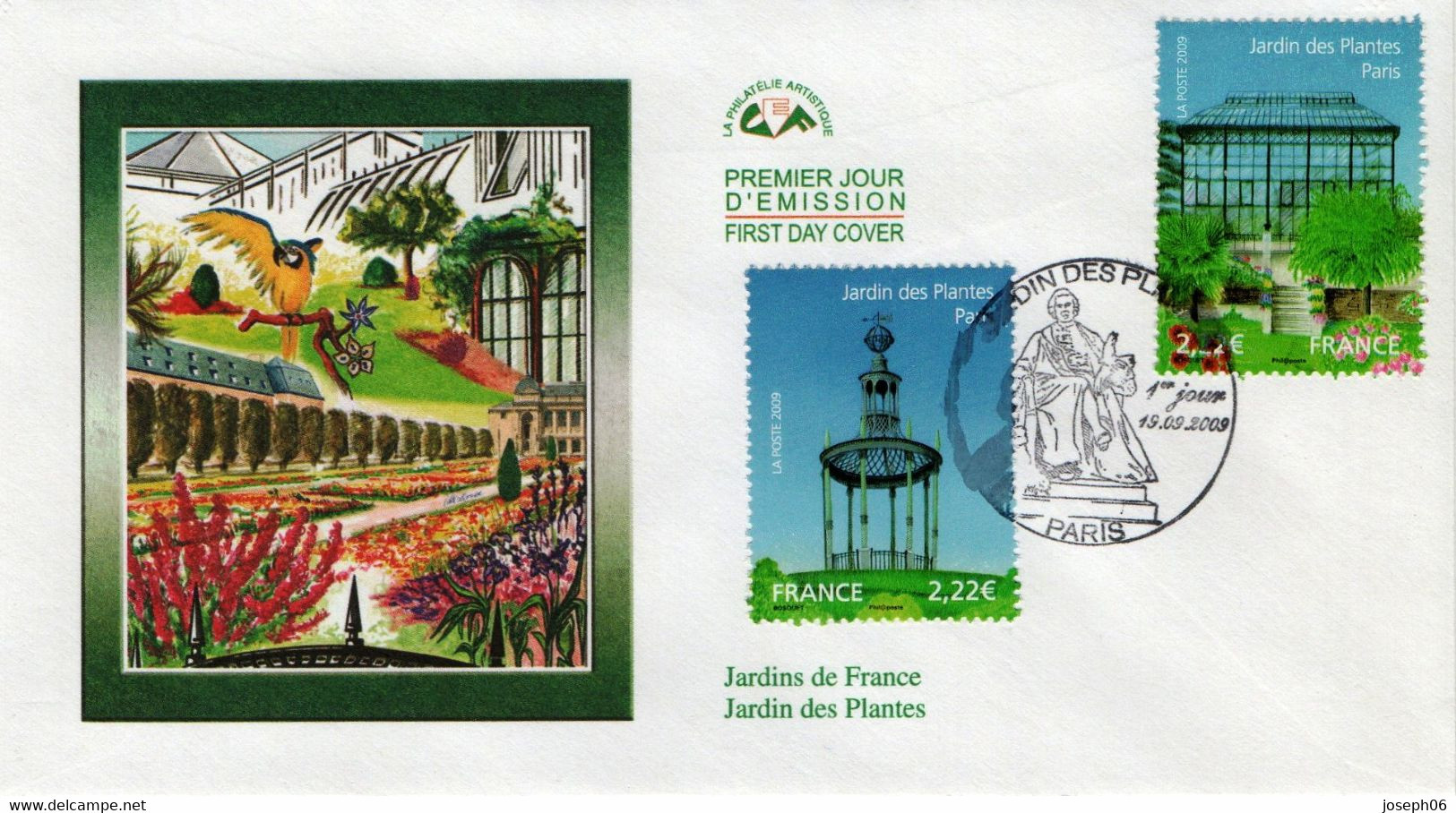 FRANCE    2009  FDC  Y.T. N° 4384  4385  Oblitéré  Frais De Gestion Compris - 2000-2009