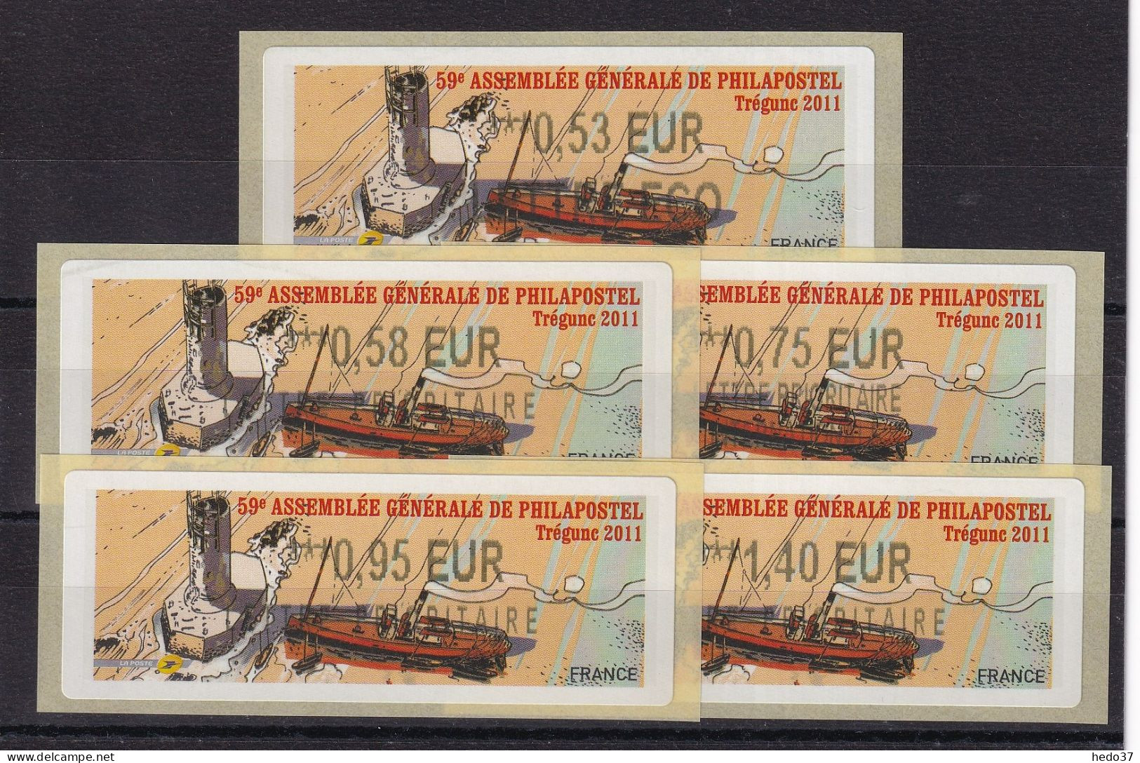 France Timbres De Distributeurs N°1007 - 5 Ex. - Neuf ** Sans Charnière - TB - 2010-... Viñetas De Franqueo Illustradas