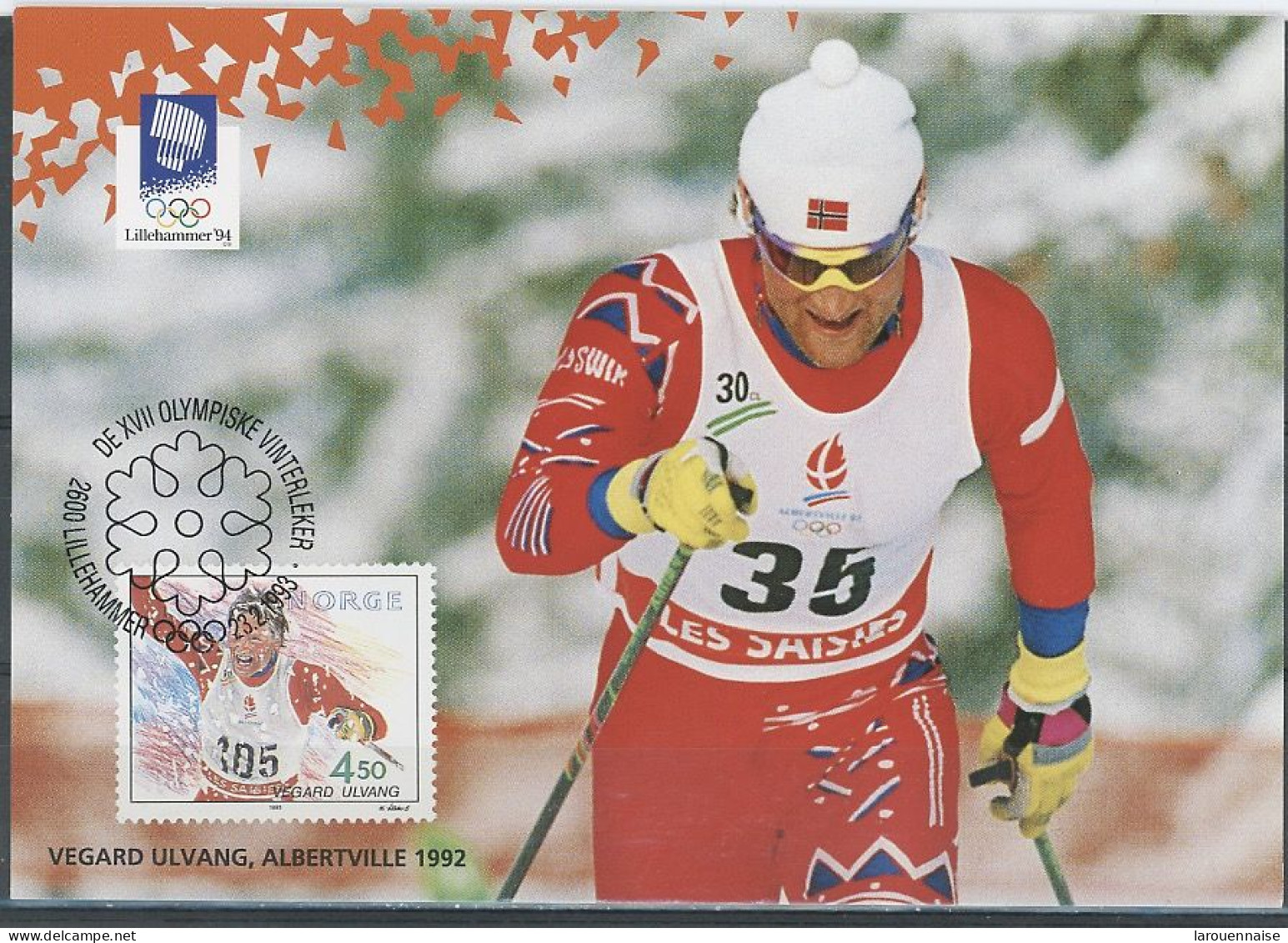 JEUX OLYMPIQUES - SKI DE FOND -ALBERVILLE 1992 -VEGARD ULVANG - Jeux Olympiques
