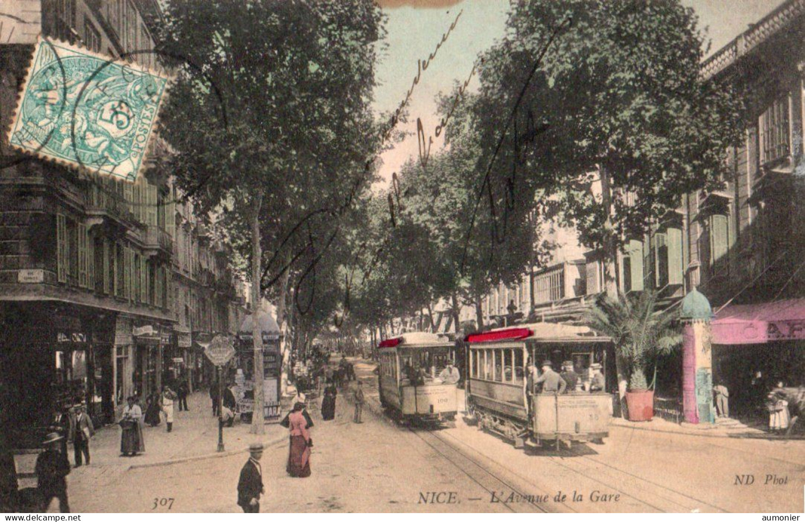 NICE ( 06 ) - L'Avenue De La Gare - Traffico Stradale – Automobili, Autobus, Tram