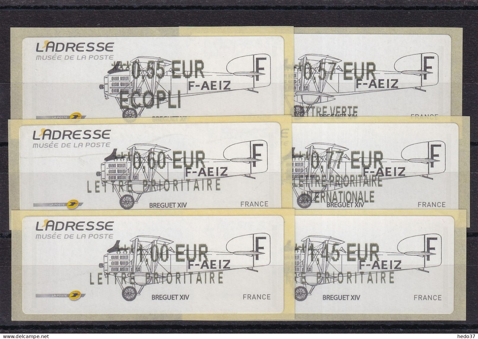 France Timbres De Distributeurs N°1095 - 6 Ex. - Neuf ** Sans Charnière - TB - 2010-... Illustrated Franking Labels