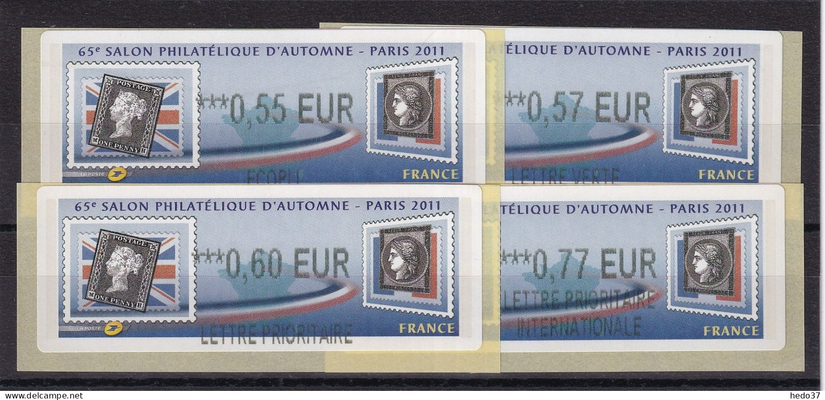 France Timbres De Distributeurs N°1102 - 4 Ex. - Neuf ** Sans Charnière - TB - 2010-... Illustrated Franking Labels