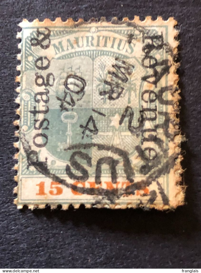 MAURITIUS SG 159  15c Green And Orange FU - Mauricio (...-1967)