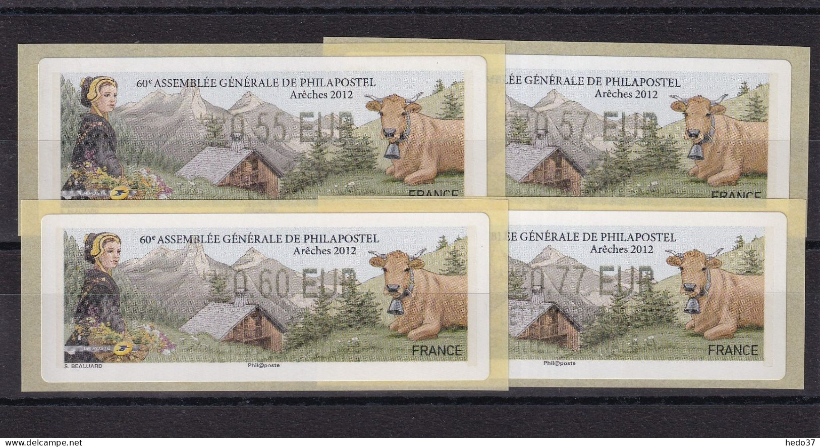 France Timbres De Distributeurs N°1106 - 4 Ex. - Neuf ** Sans Charnière - TB - 2010-... Viñetas De Franqueo Illustradas