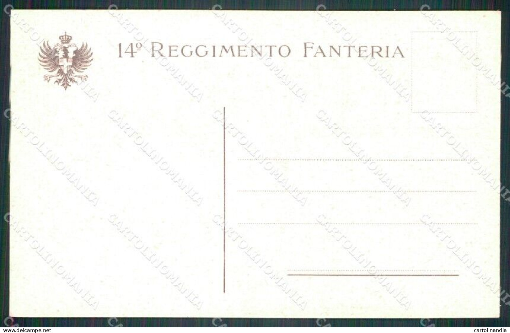 Militari Reggimentali 14º Reggimento Fanteria 1913 Cartolina XF4452 - Regimenten