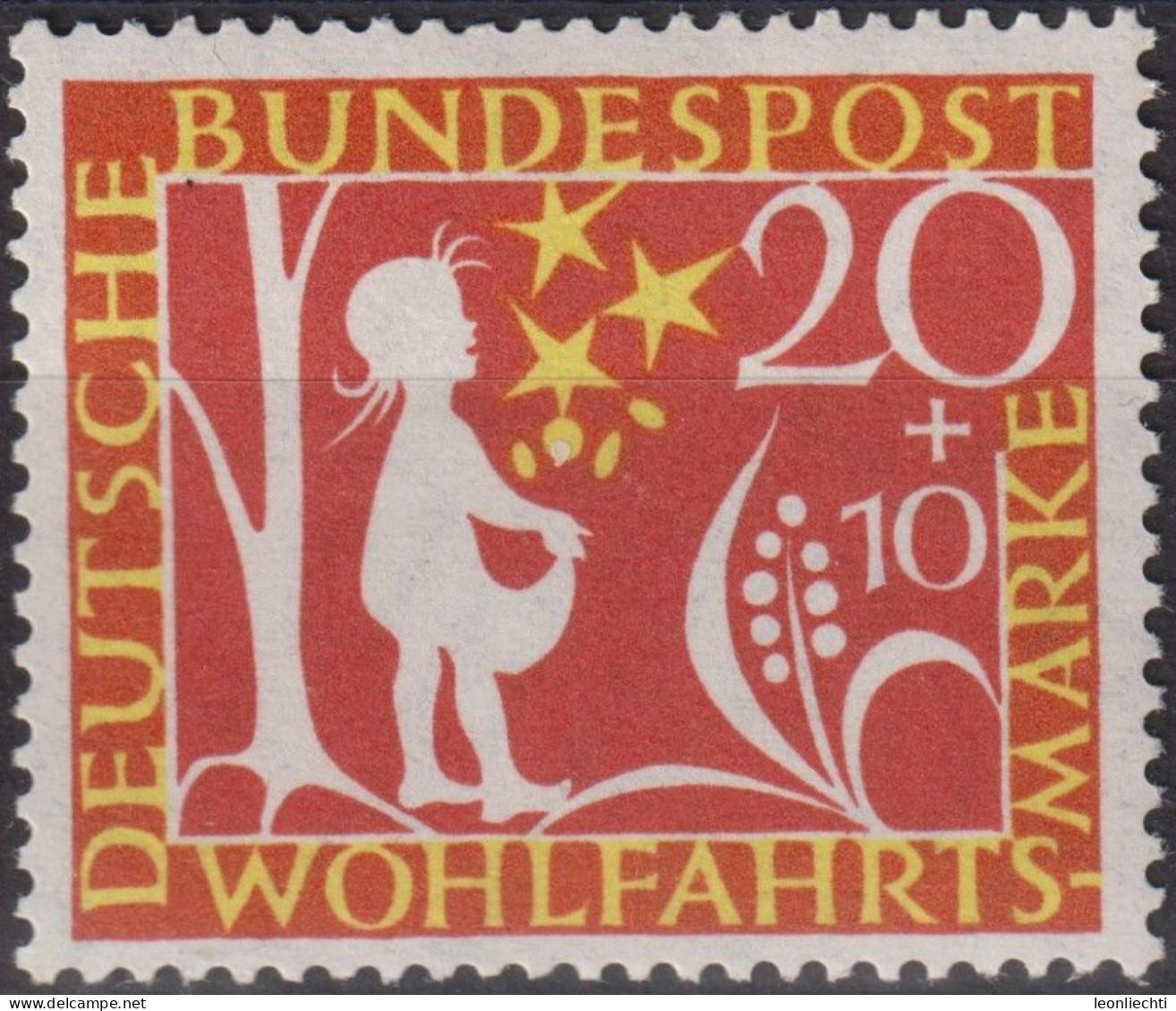1959 BRD ** Mi:DE 324, Sn:DE B370, Yt:DE 197, Sg:DE 1238, AFA:DE 1288, Un:DE 197, Steintaler V. Gebrüder Grimm - Unused Stamps