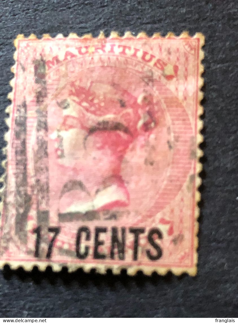 MAURITIUS SG 87  17c On 4d Rose  FU - Maurice (...-1967)