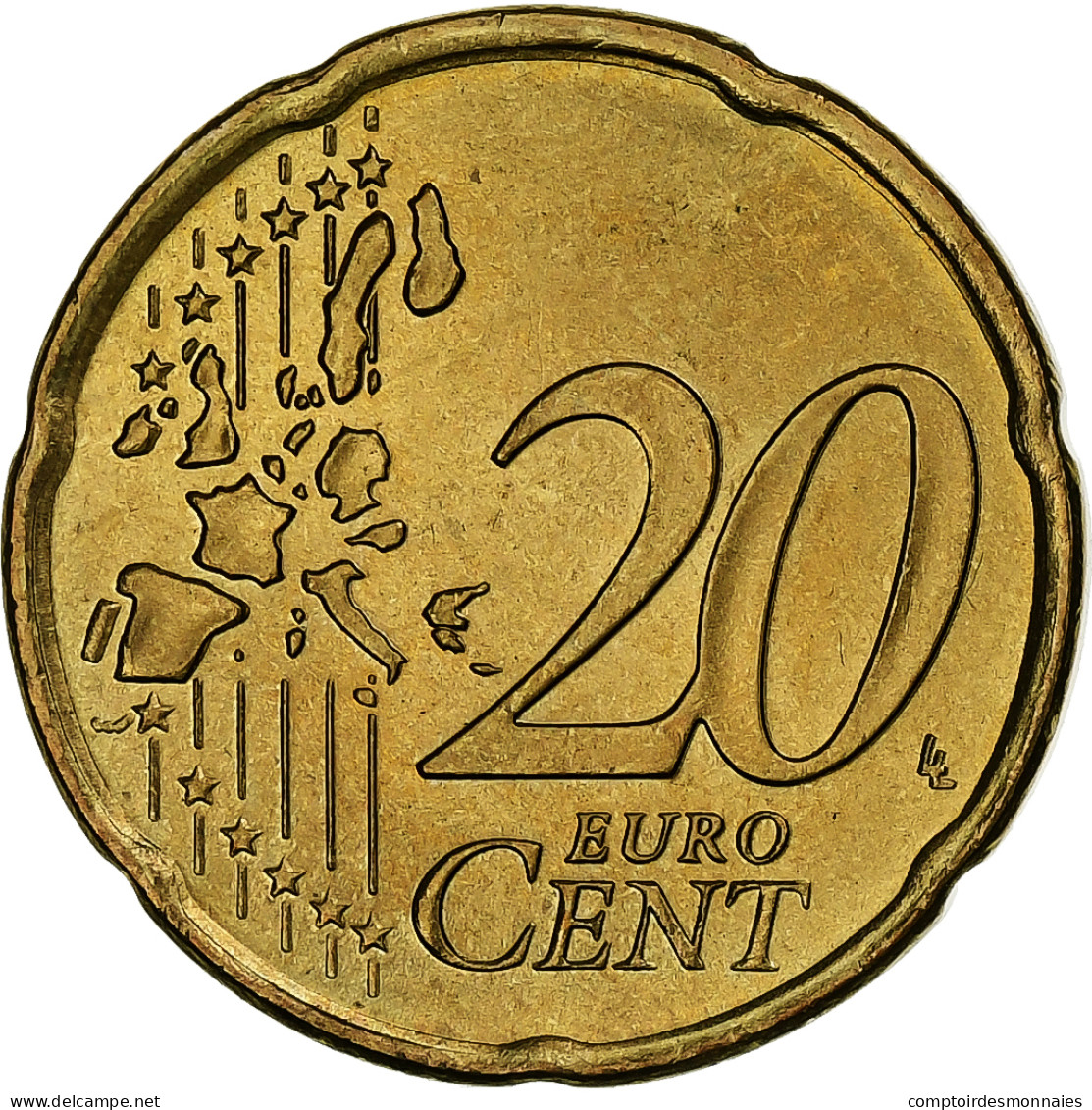 République D'Irlande, 20 Euro Cent, 2002, Sandyford, SUP, Laiton, KM:36 - Irlande