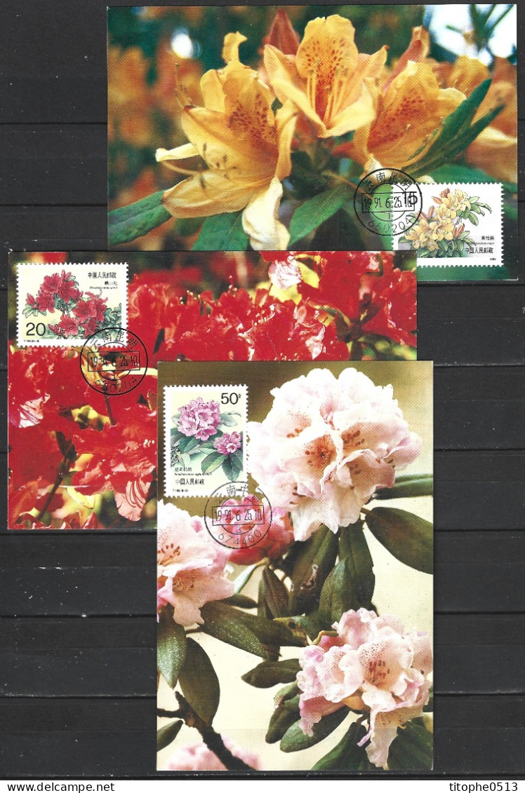 CHINE. 5 Cartes Maximum De 1991. Rhododendron. - Altri & Non Classificati