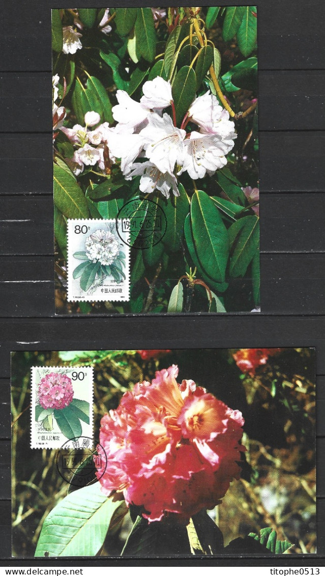 CHINE. 5 Cartes Maximum De 1991. Rhododendron. - Altri & Non Classificati