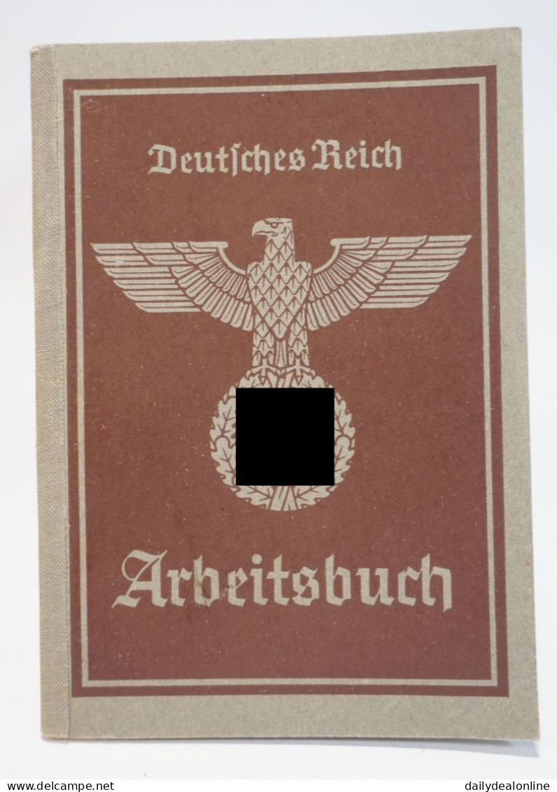 Arbeitsbuch Deutsches Reich 2. WK Drittes Reich Aalen Unterkochen 1940 Auf 38 Seiten - Dokumente