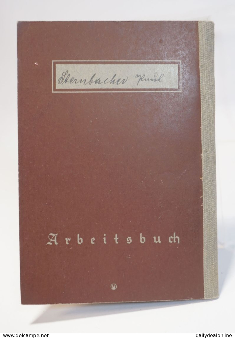 Arbeitsbuch Deutsches Reich 2. WK Drittes Reich Aalen Unterkochen 1940 Auf 38 Seiten - Dokumente