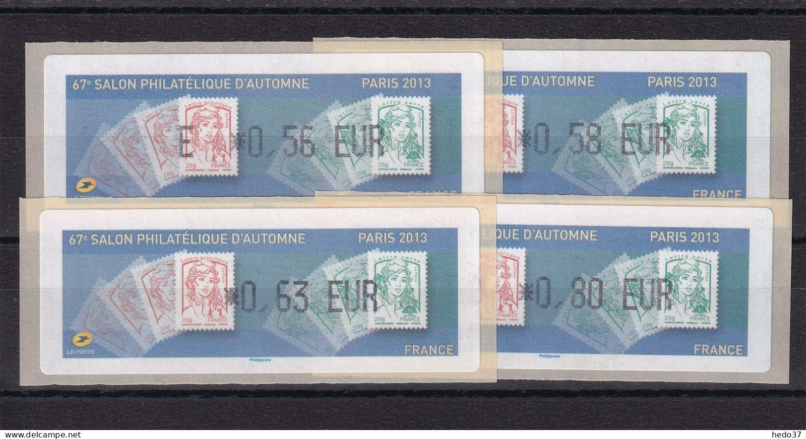 France Timbres De Distributeurs N°1143 - 4 Ex. - Neuf ** Sans Charnière - TB - 2010-... Viñetas De Franqueo Illustradas