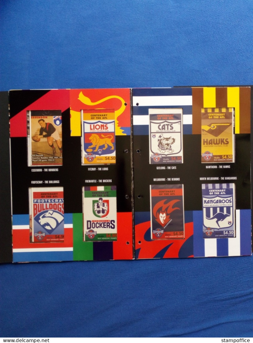 AUSTRALIEN MAPPE MIT MH 90-105 POSTFRISCH(MINT) 100 JAHRE AUSTRALISCHE FOOTBALL-LIGA 1996 - Booklets