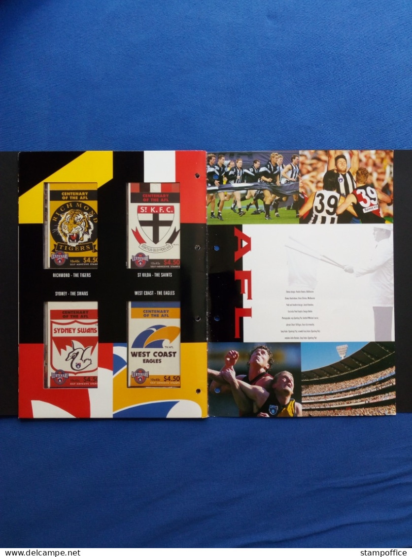 AUSTRALIEN MAPPE MIT MH 90-105 POSTFRISCH(MINT) 100 JAHRE AUSTRALISCHE FOOTBALL-LIGA 1996 - Booklets