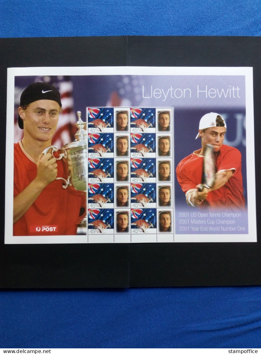 AUSTRALIEN MI-NR. 1921 POSTFRISCH(MINT) KLEINBOGEN TENNIS LLEYTON HEWITT 2001 - Blocchi & Foglietti