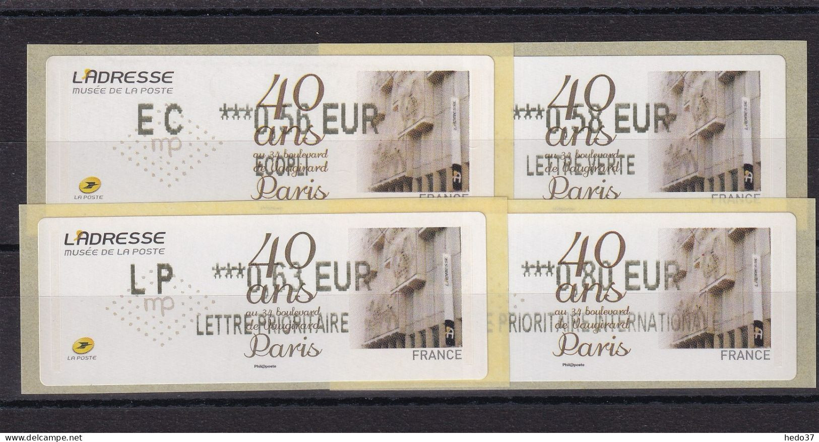 France Timbres De Distributeurs N°1145 - 4 Ex. - Neuf ** Sans Charnière - TB - 2010-... Abgebildete Automatenmarke