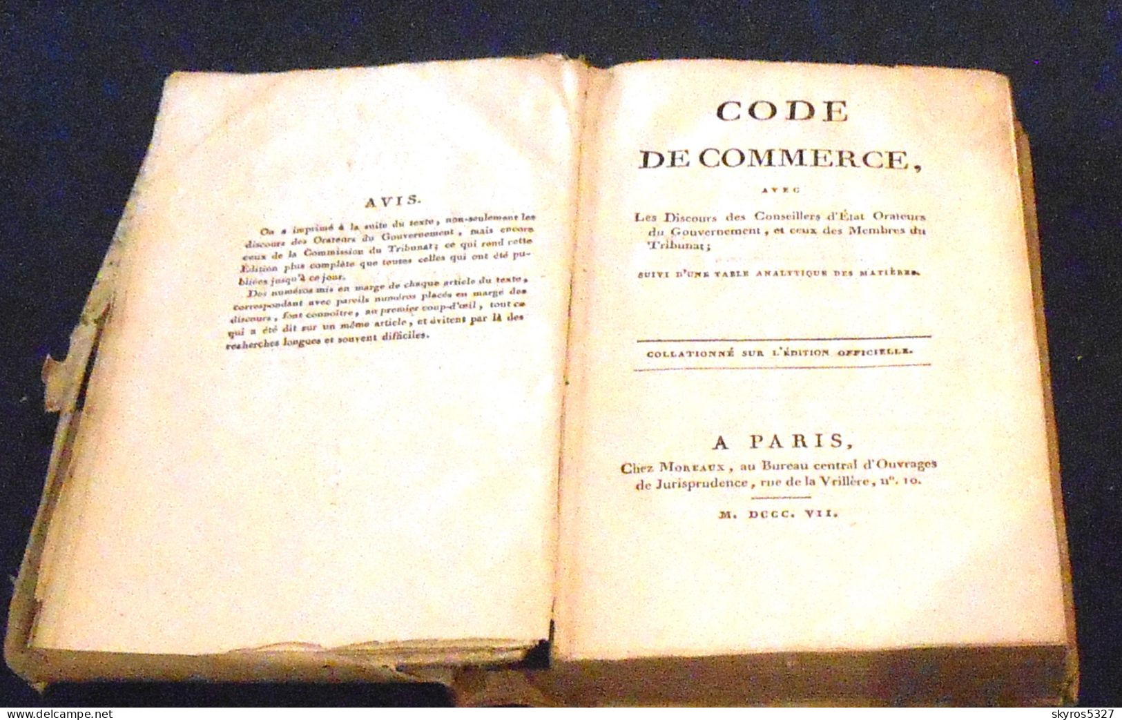 Code De Commerce Avec Les Discours Des Conseillers D’Etat Orateurs Du Gouvernement Et Ceux Des Membres Du Tribunat ... - 1801-1900