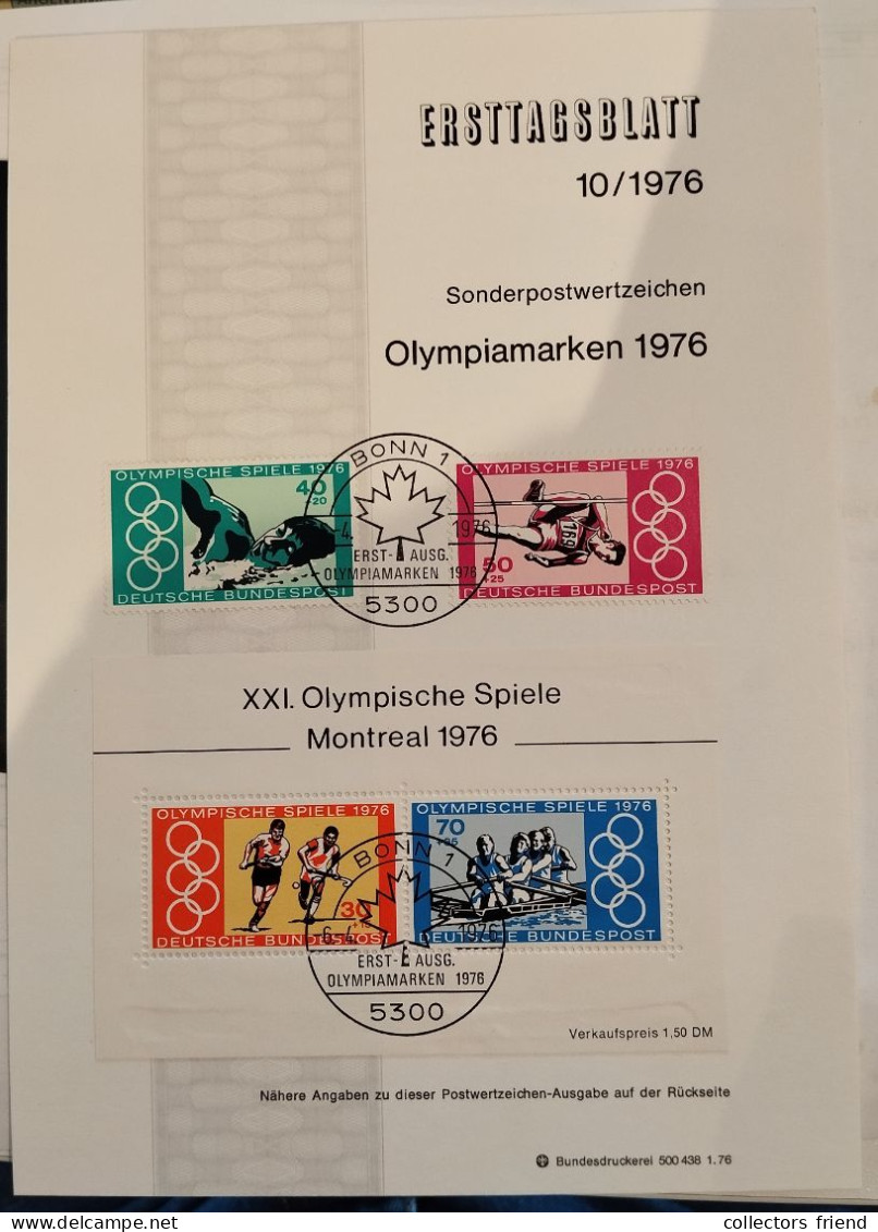 Germany BRD - Olympia Olimpiques Olympic Games - MONTREAL '76 - ETB - Summer 1976: Montreal