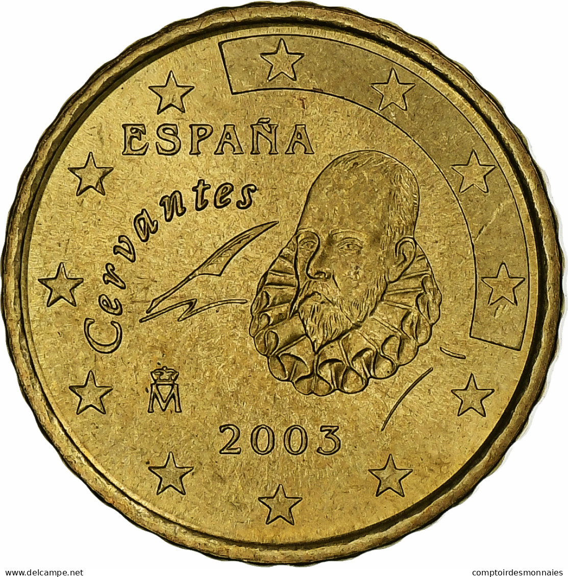 Espagne, Juan Carlos I, 10 Euro Cent, 2003, Madrid, SUP+, Laiton, KM:1043 - Spanje
