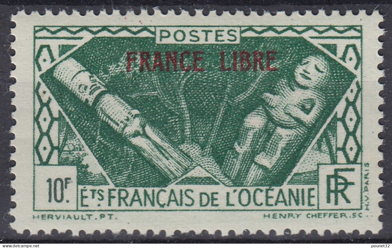 TIMBRE OCEANIE FRANCE LIBRE N° 148 NEUF ** GOMME SANS CHARNIERE - COTE 165 € - Unused Stamps