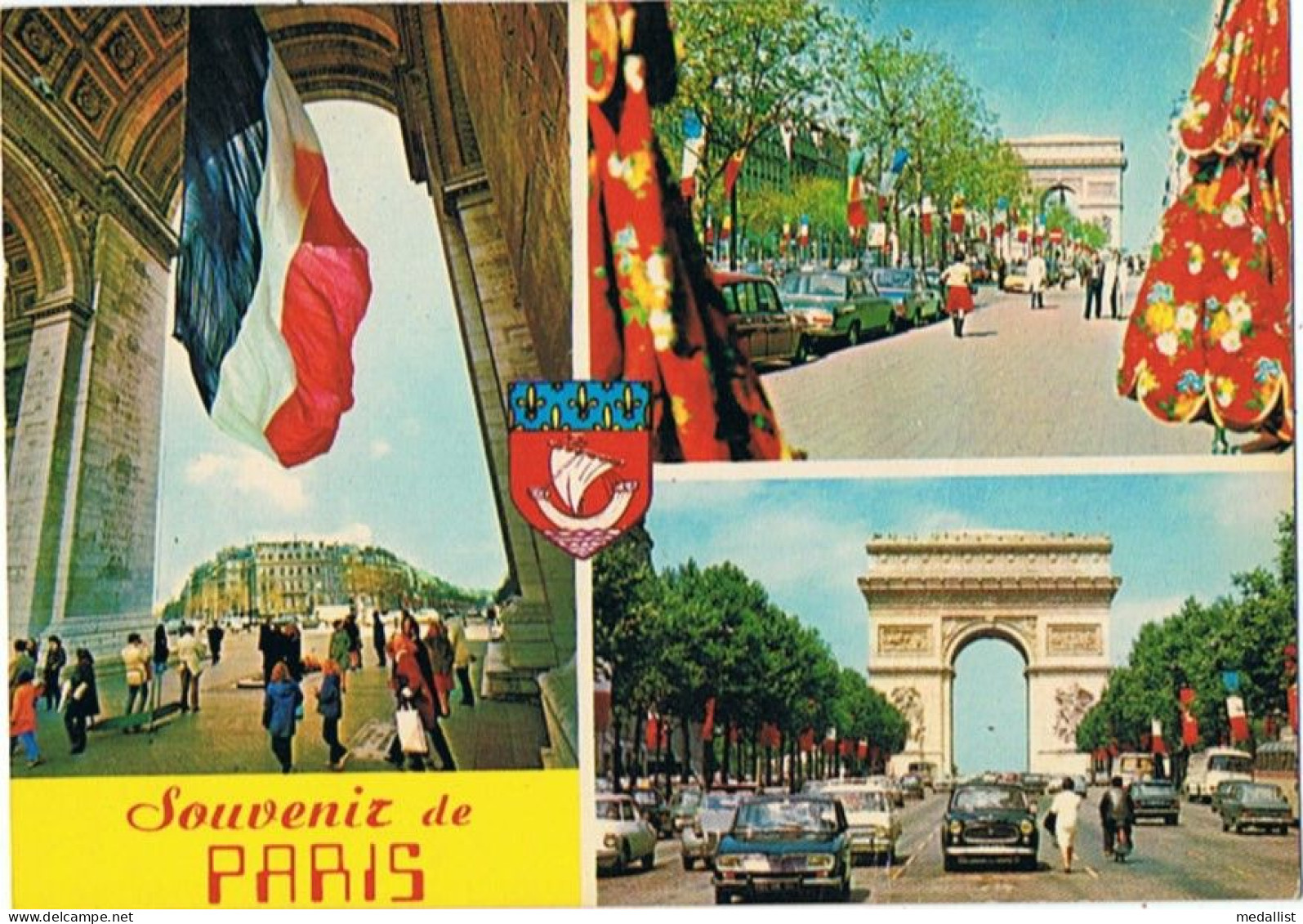 CPM..75..PARIS..L'ARC DE TRIOMPHE..LE TOMBEAU DU SOLDAT INCONNU..AVENUE DES CHAMPS ELYSEES - Arc De Triomphe